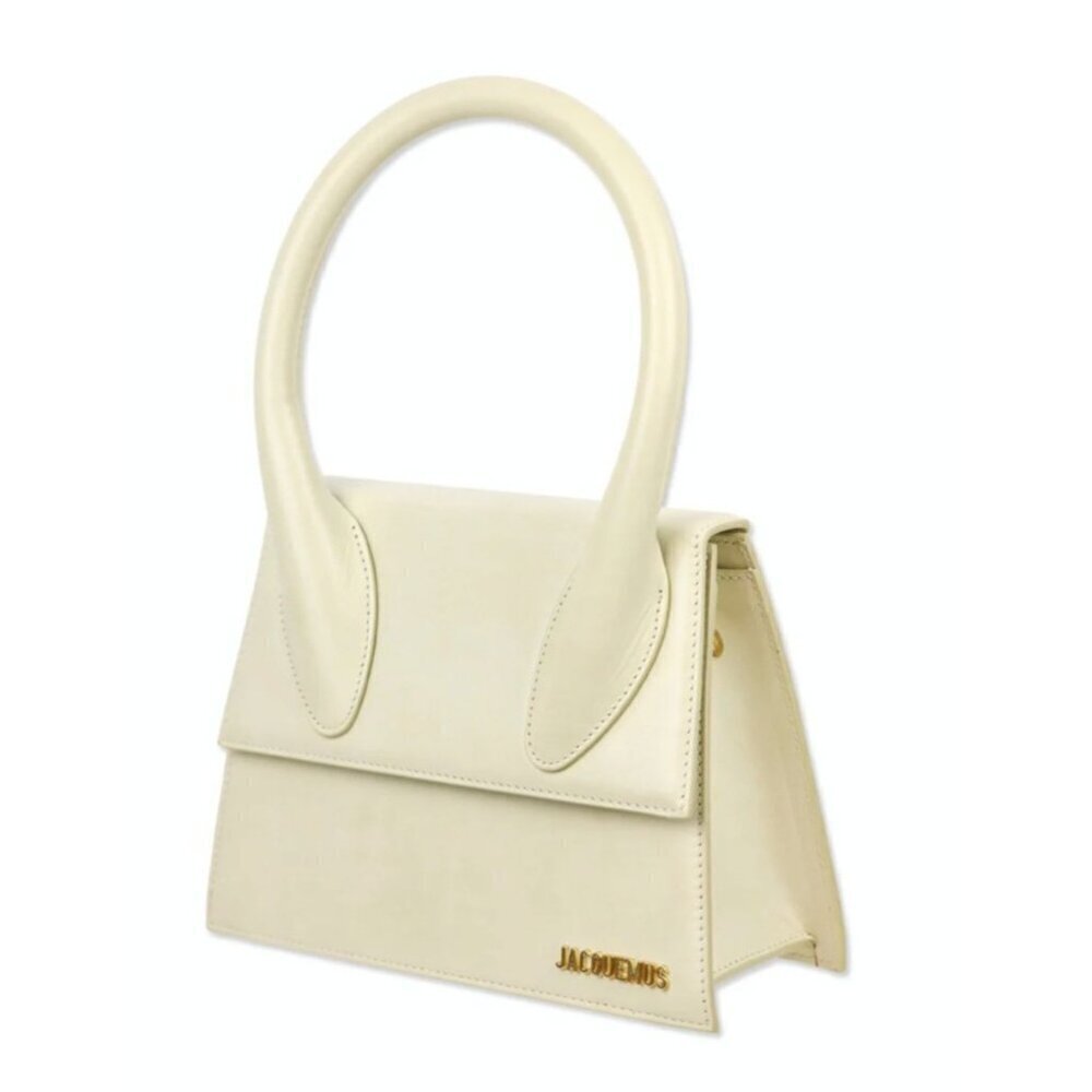 Jacquemus Le Grand Chiquito Top Handle Bag Crossbody Ivory Calf Leather Dust Bag - Picture 2 of 11